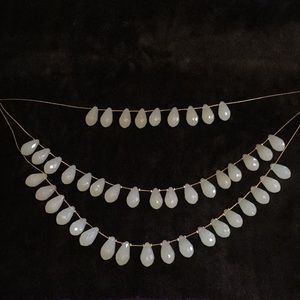 Statement necklace - greenish beads